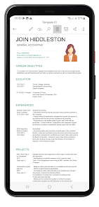 Screenshot 1 for Word Resume Creator Pro